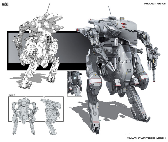 Mech Concept Art by Alexey Pyatov