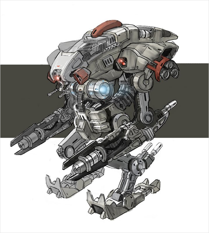 Mech Concept Art by Charles Lee