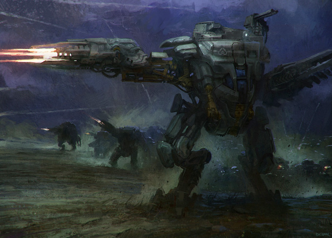 Mech Concept Art by Dennis Chan