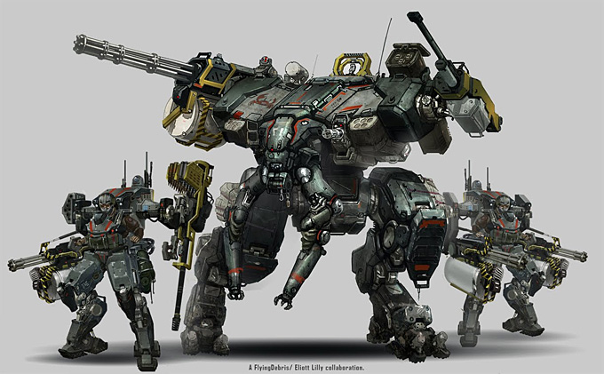 Mech Concept Art by Eliott Lilly