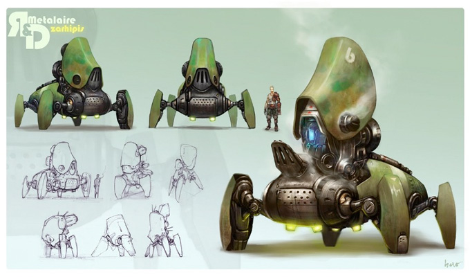Mech Concept Art by Hao Wu