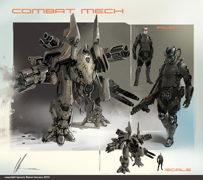 Mech Concept Art by Ignacio Bazan Lazcano