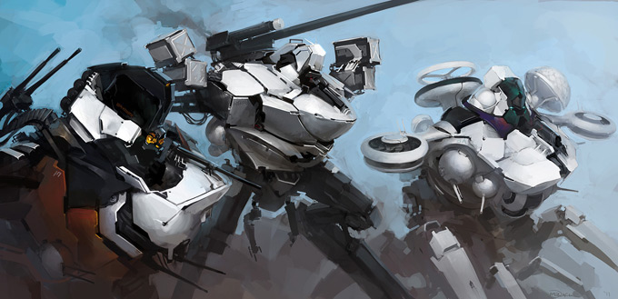 Mech Concept Art by Luke Mancini