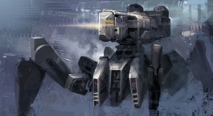 Mech Concept Art by Martin Deschambault