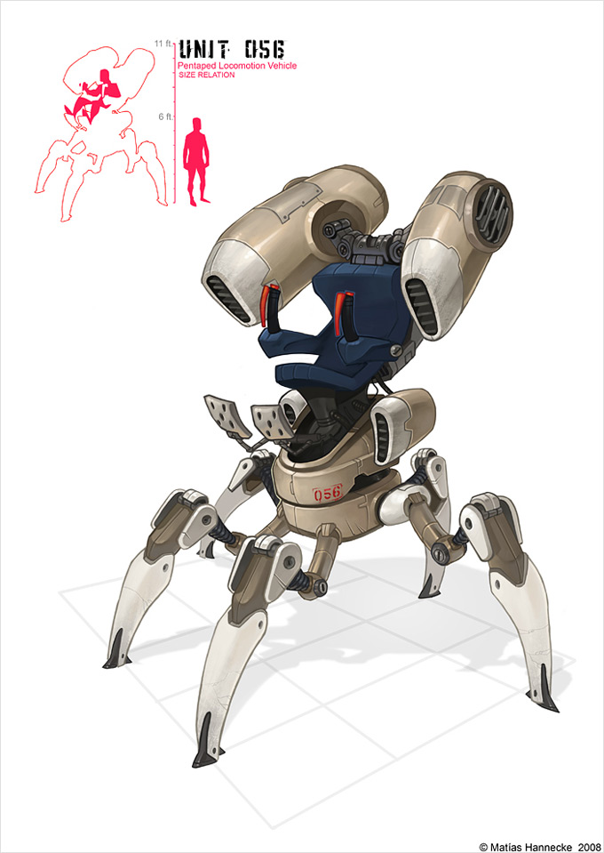 Mech Concept Art by Matias Hannecke