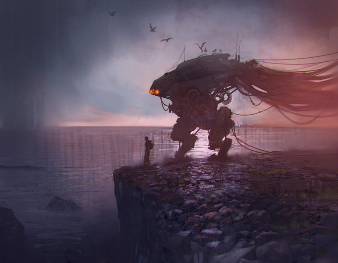 Mech Concept Art by Matt Tkocz
