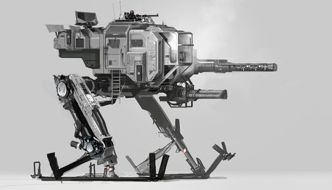 Mech Concept Art by Paul Chadeisson