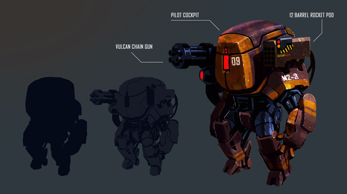 Mech Concept Art by Shaun Mooney