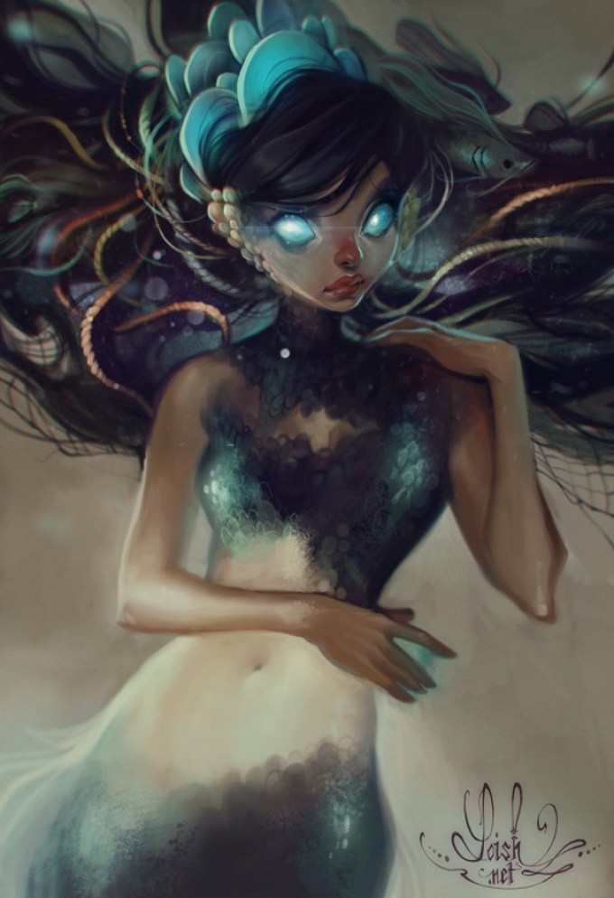 Mermaid Concept Art Illustration 01 Lois Van Baarle